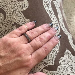 Sterling Silver Greek Key Band size 7.5